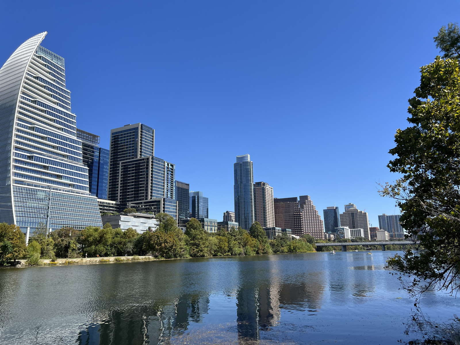 Austin, Texas skyline over Lady Bird Lake