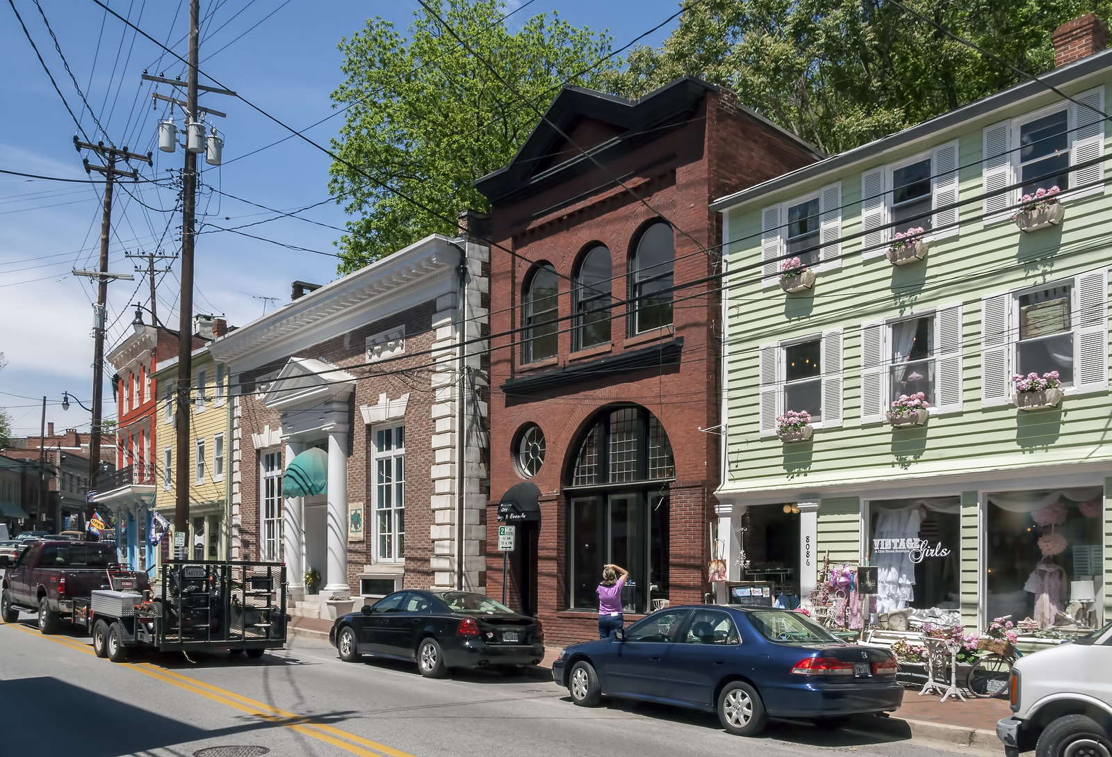 Historic Main Street in Ellicott City, Maryland, in Howard County