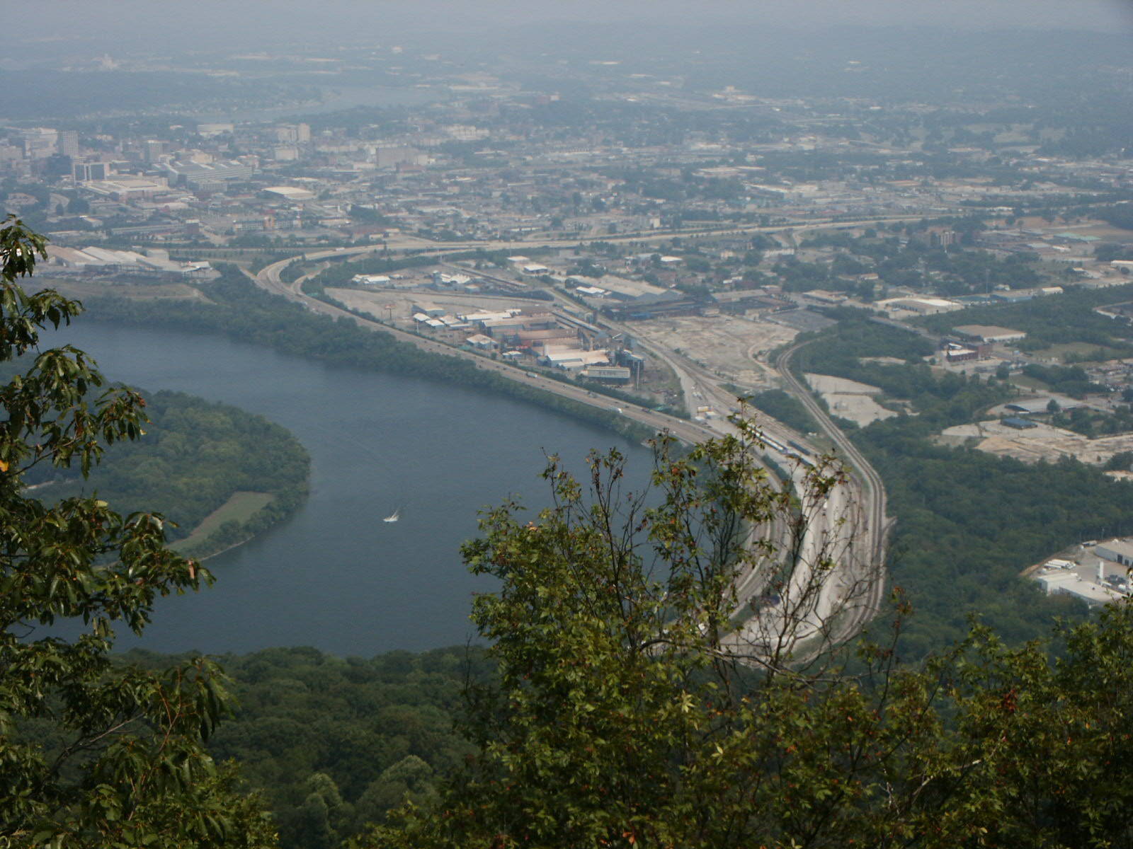 The view from Lookout Mountain over the Chattanooga valley
