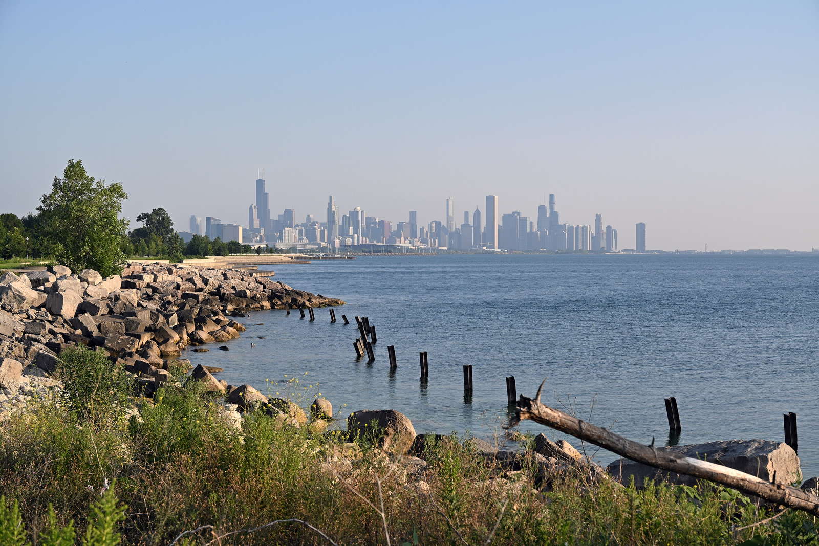 Chicago skyline from Lake Michigan