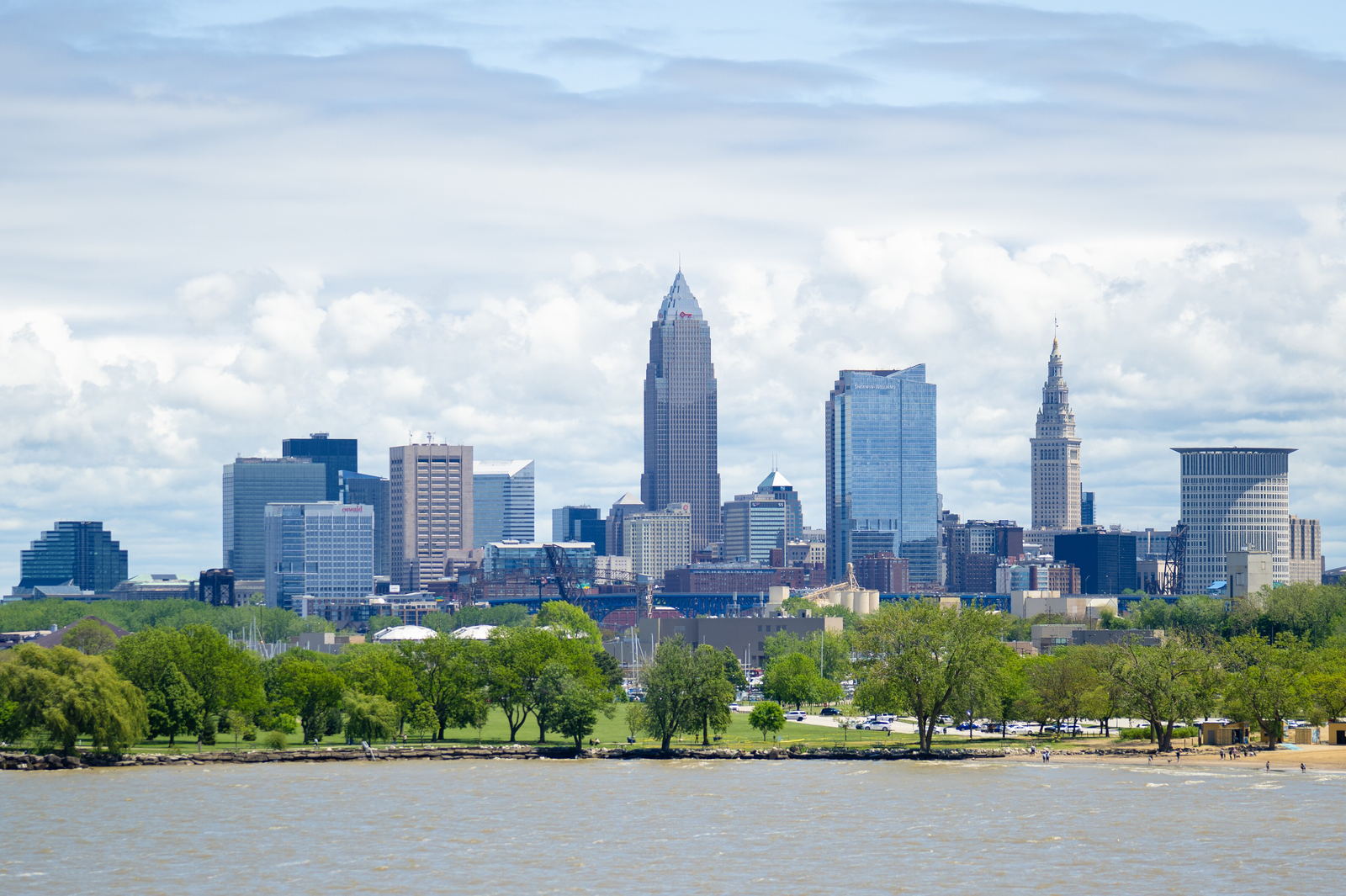 Cleveland, Ohio skyline from Lake Erie