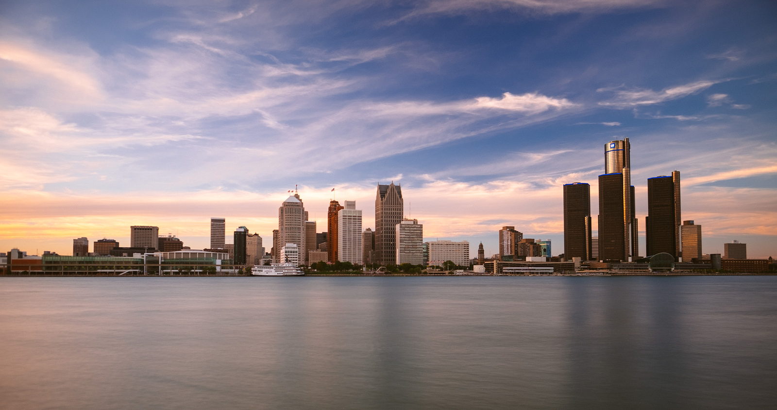 Detroit, Michigan skyline from the Detroit River