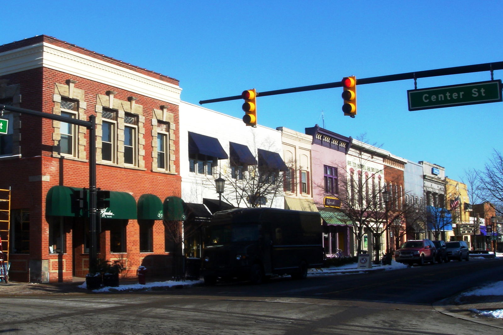 Downtown Northville, Michigan, in western Wayne County