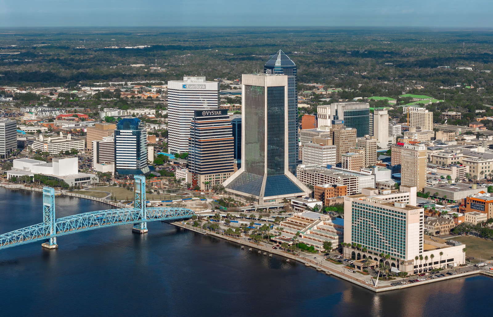 Jacksonville, Florida skyline on the St. Johns River
