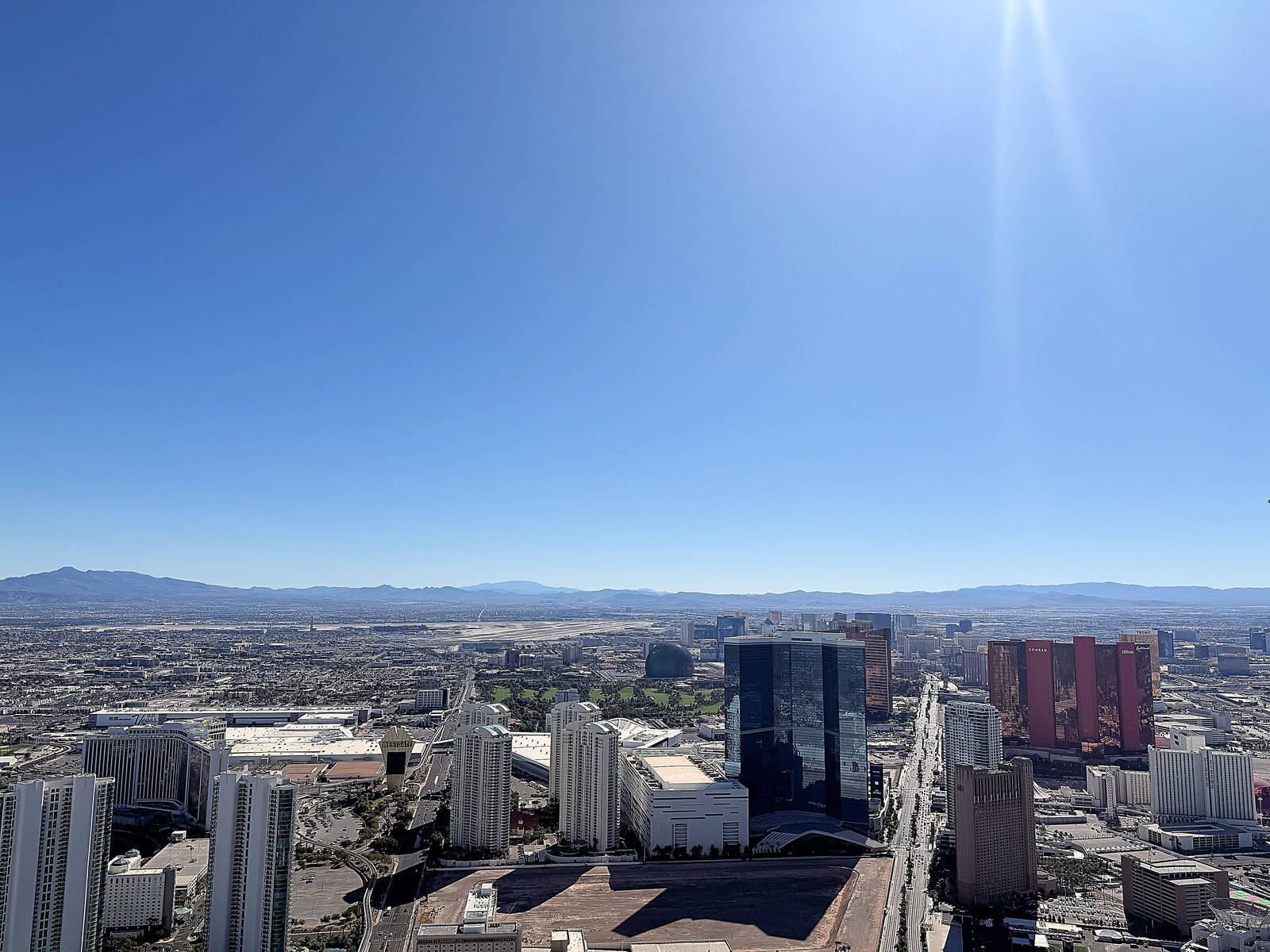 The Las Vegas Strip and skyline