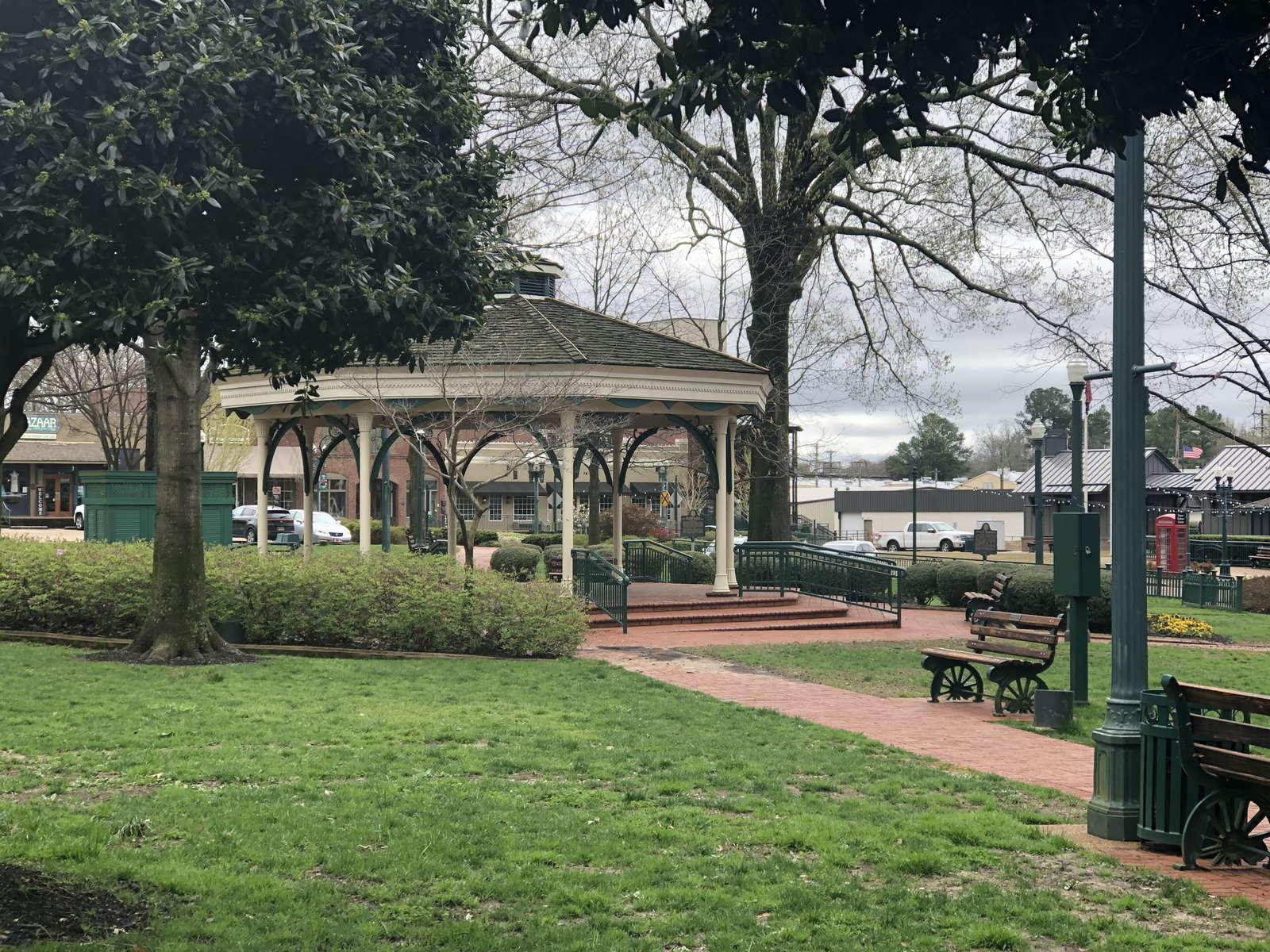 The historic town square in Collierville, Tennessee