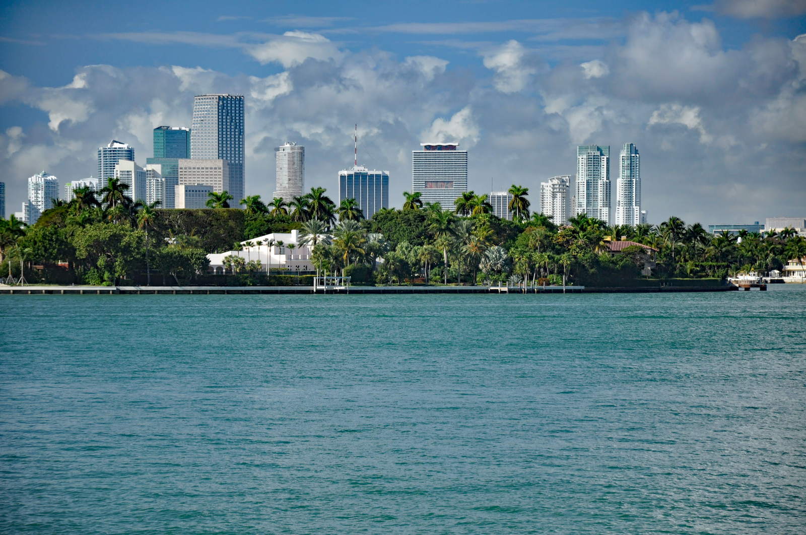 Miami skyline over Biscayne Bay