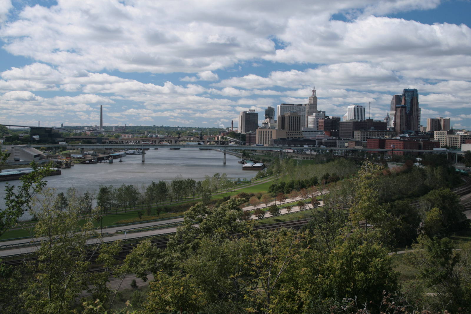 Downtown St. Paul, Minnesota, on the Mississippi