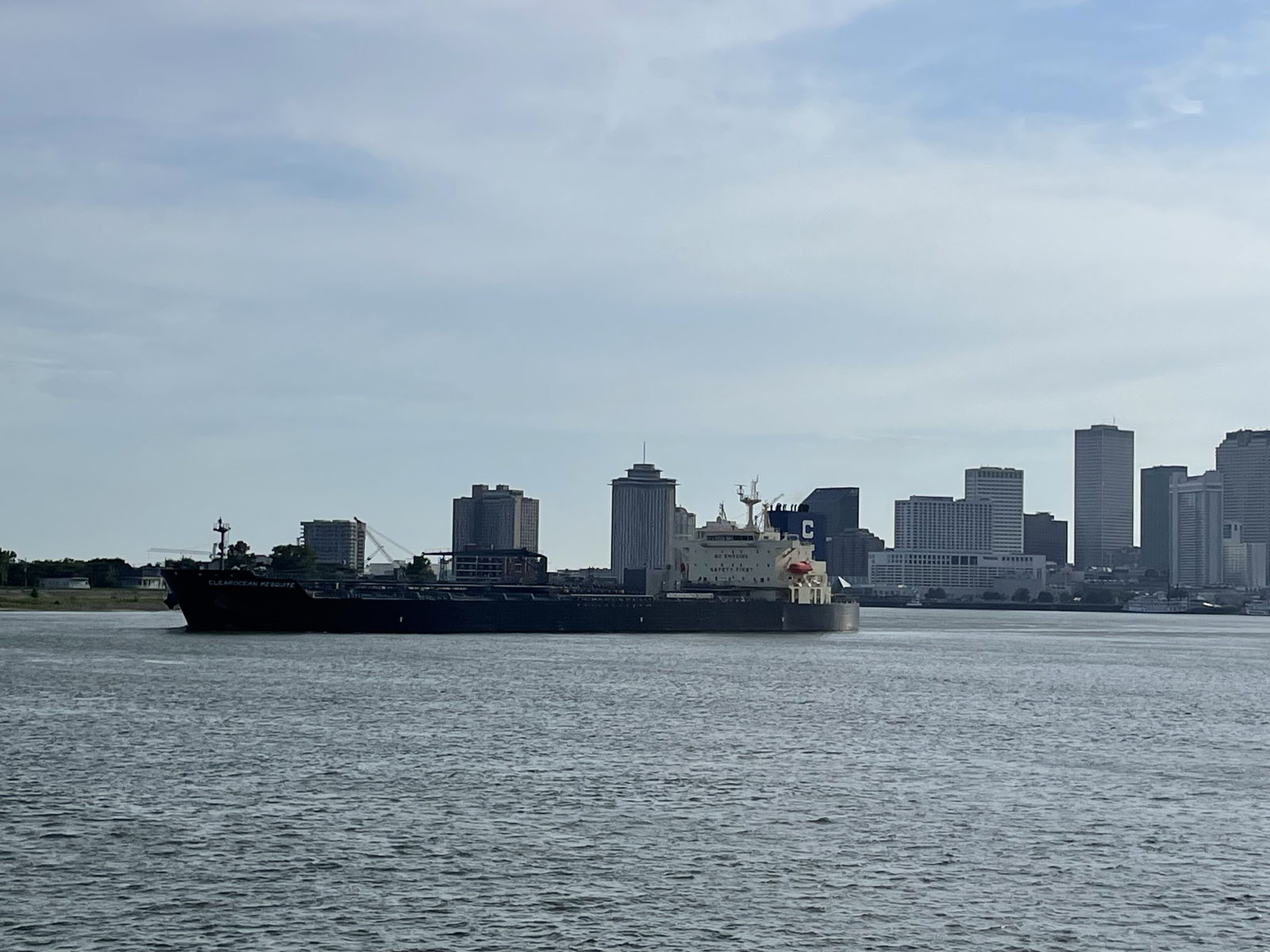 New Orleans skyline on the Mississippi River
