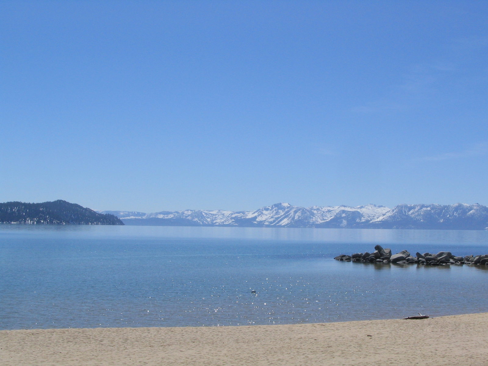 Sand Harbor at Lake Tahoe, up the hill from Reno