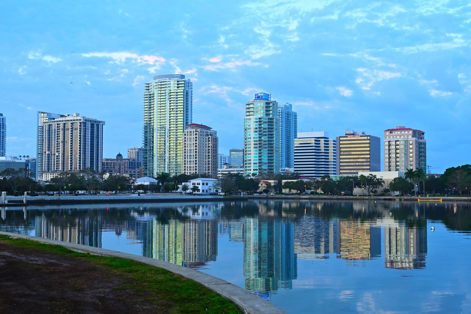 St. Petersburg, Florida waterfront across the bay from Tampa