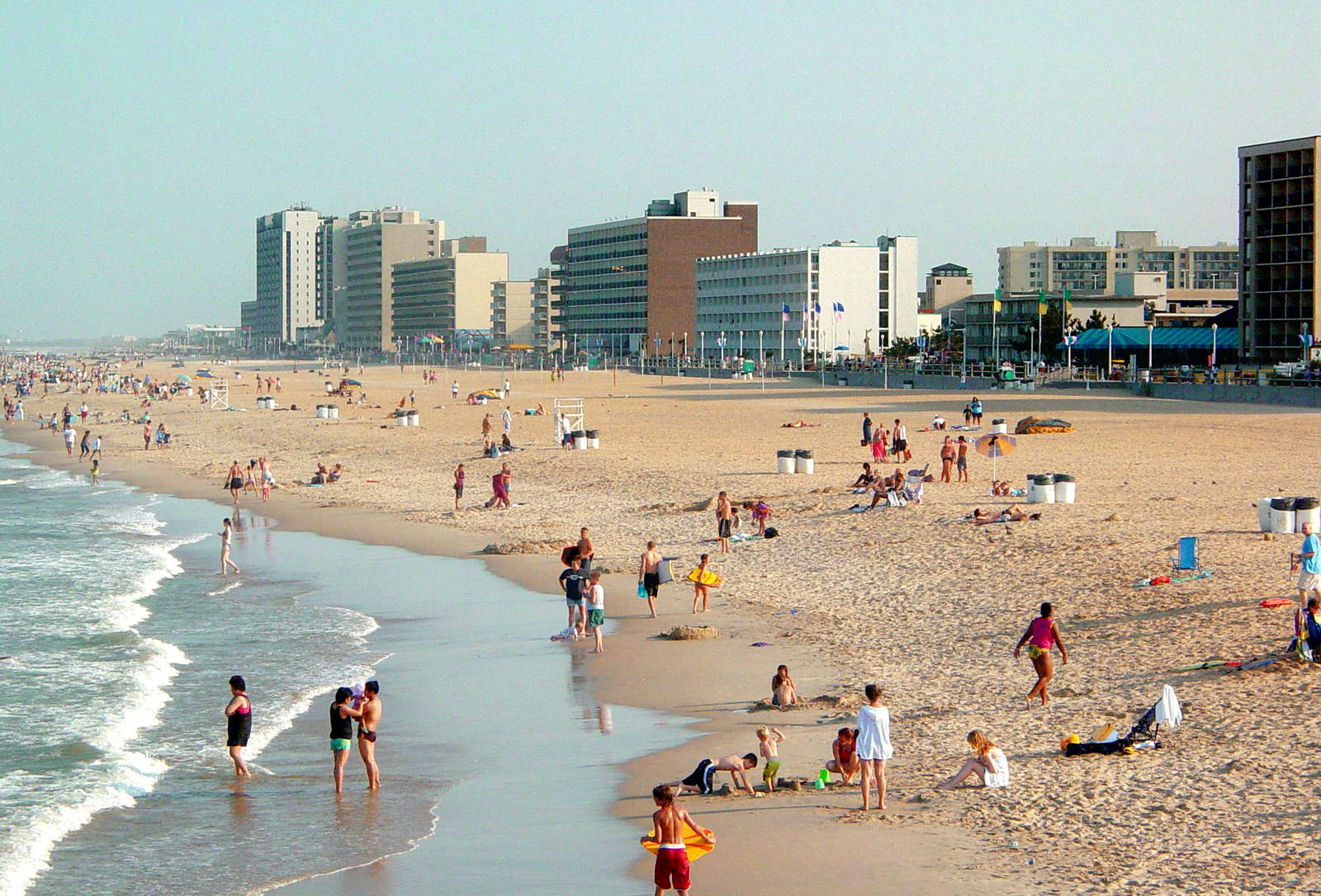 The Virginia Beach oceanfront and boardwalk