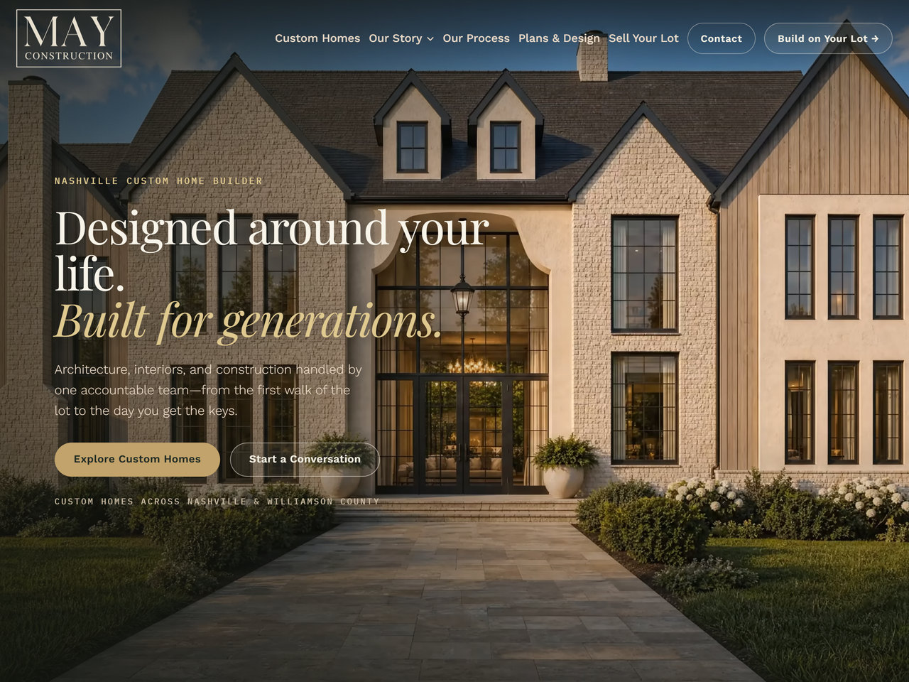 May Construction website