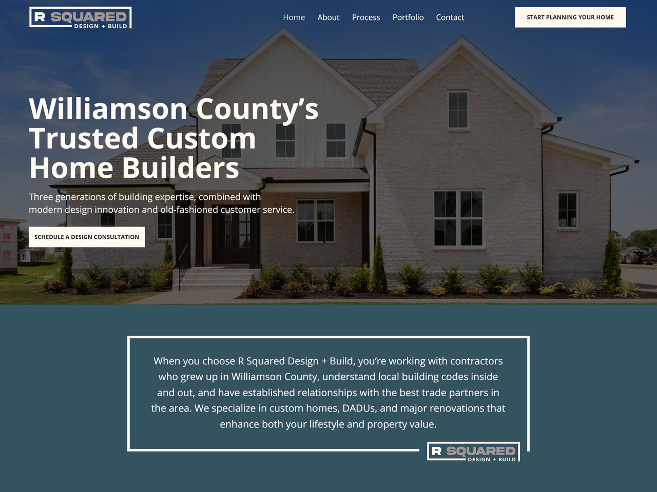 R-Squared Design + Build website