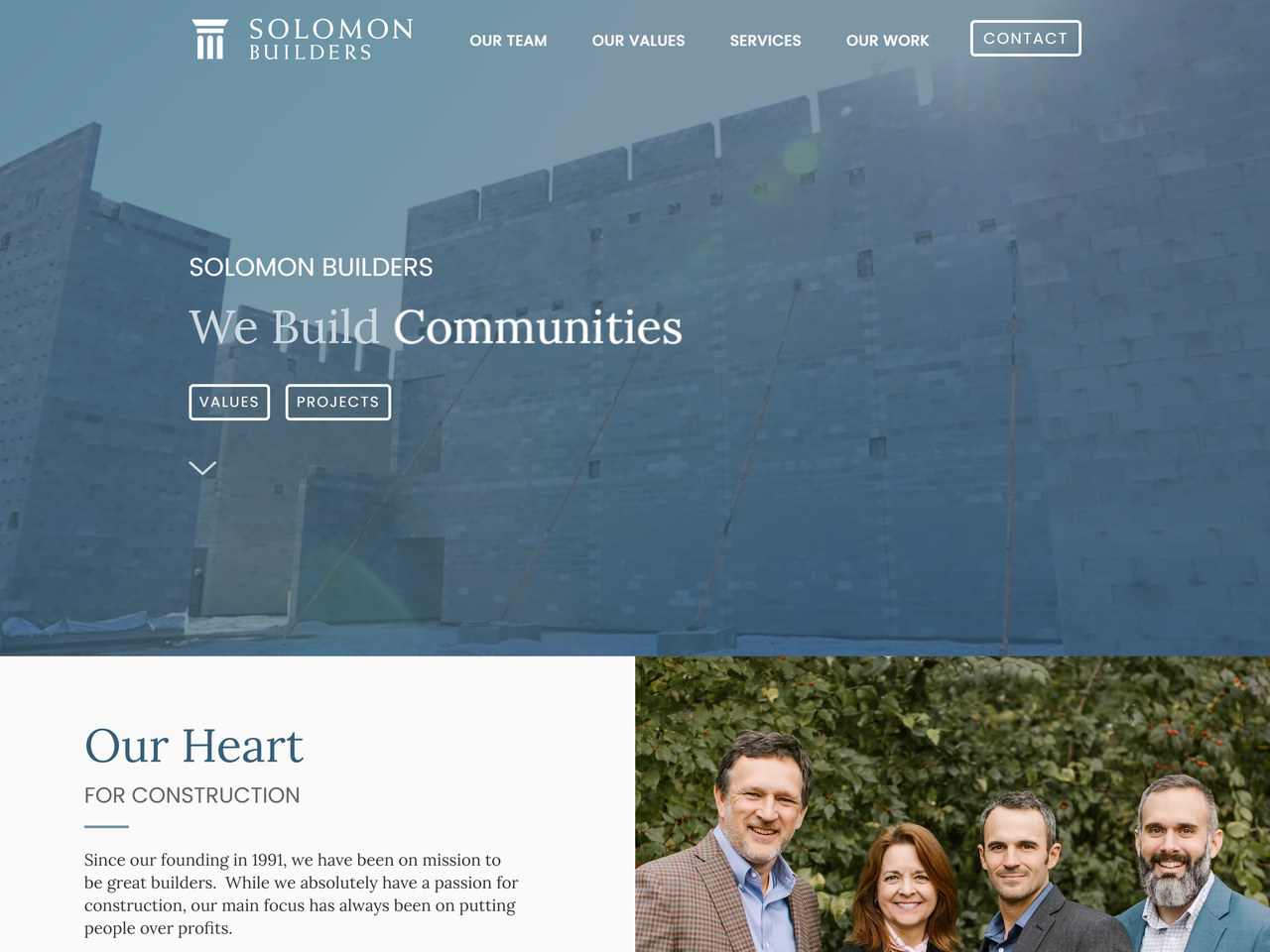 Solomon Builders website